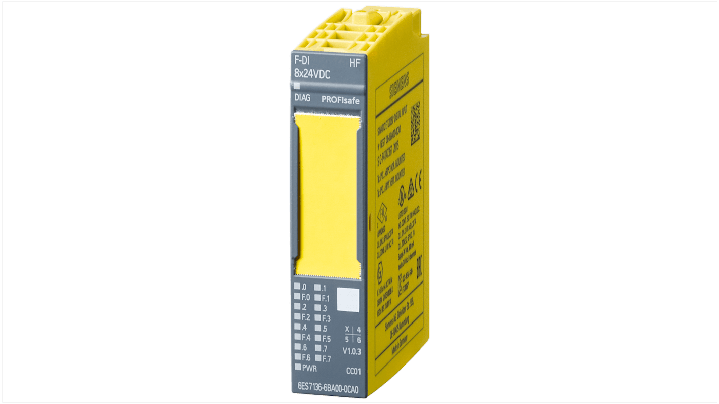 Siemens ET 200SPI/O模块, 24 V, 8输入, 8输出, SIMATIC ET系列