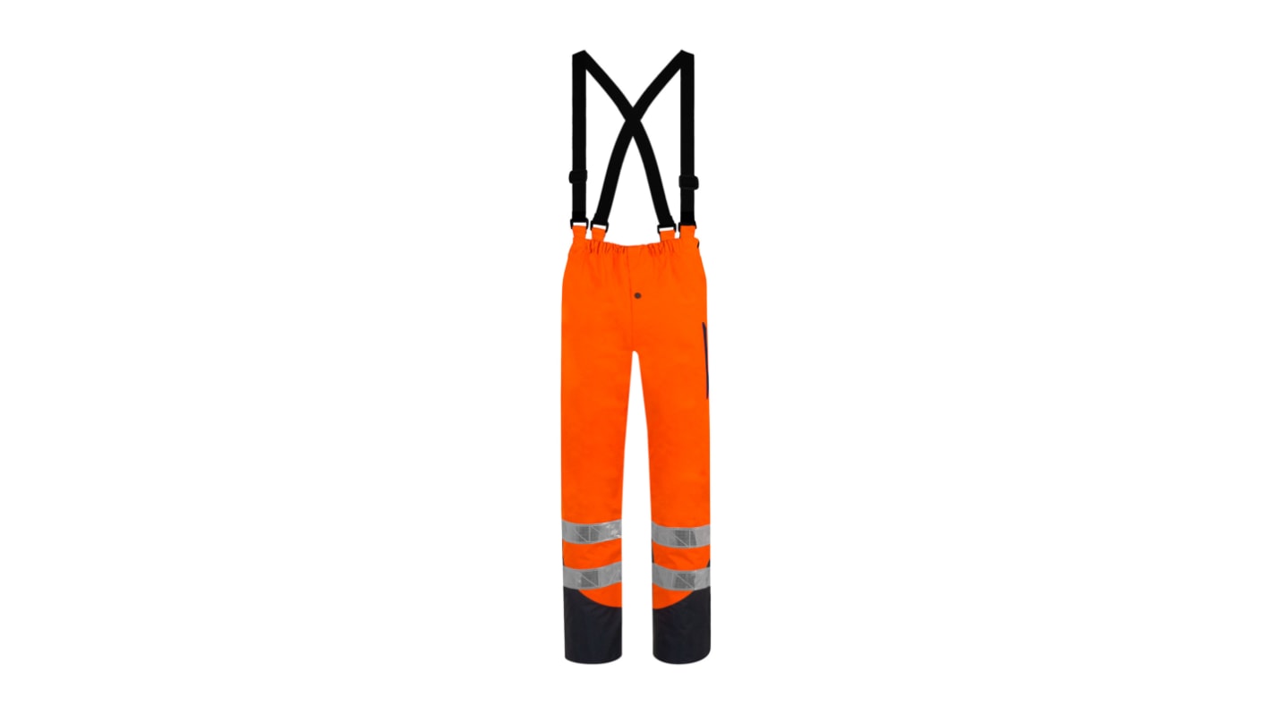 T2S Cap Horn Orange Breathable, Hi-Vis, Waterproof Hi Vis Work Trousers XL