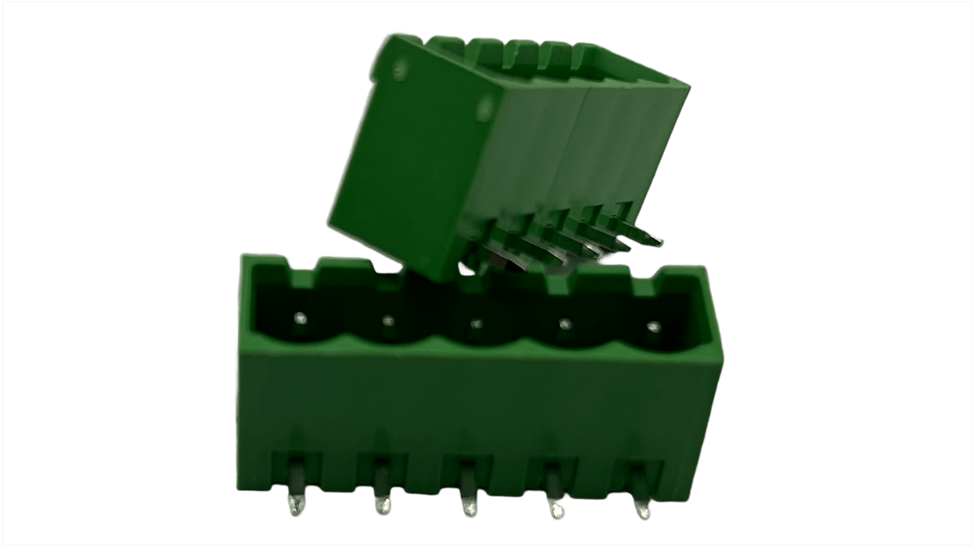Conex-It, 5.08mm Pitch, HMSA, 5 Way, Right Angle, Pluggable Terminal Block, Header, Through Hole, Solder Termination,