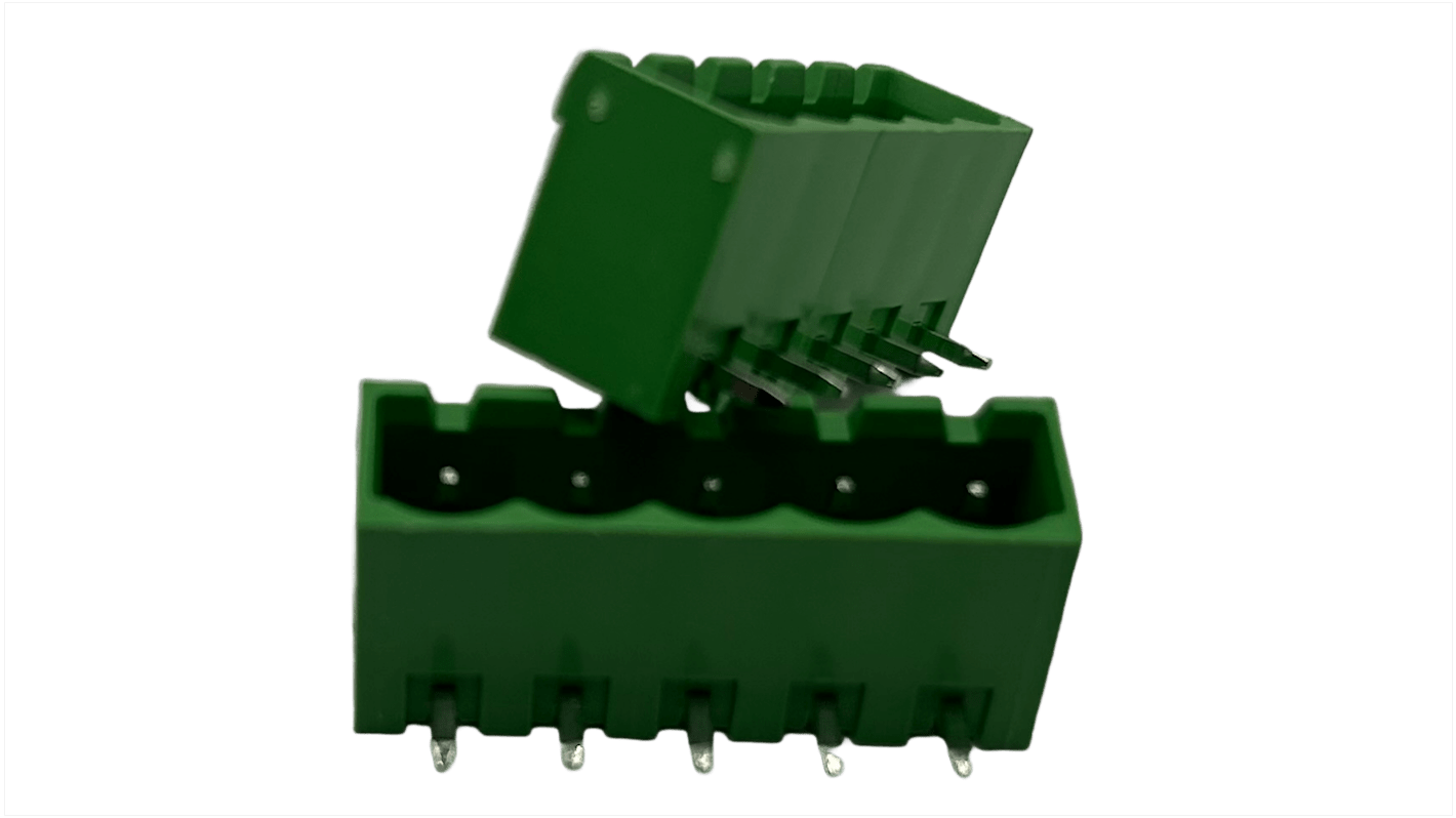 Conex-It 5.08mm Pitch 5 Way Right Angle Pluggable Terminal Block, Header, Through Hole, Solder Termination