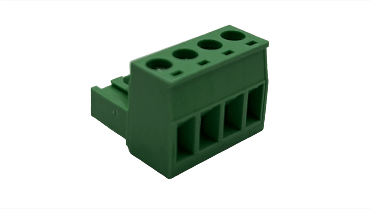 Conex-It 5.08mm Pitch 4 Way Right Angle Pluggable Terminal Block, Plug, Cable Mount, Screw Termination