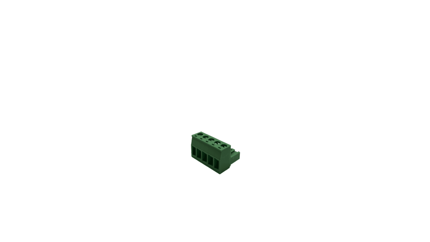 Conex-It, 5.08mm Pitch, HRFE, 5 Way, Right Angle, Pluggable Terminal Block, Plug, Cable Mount, Screw Termination,