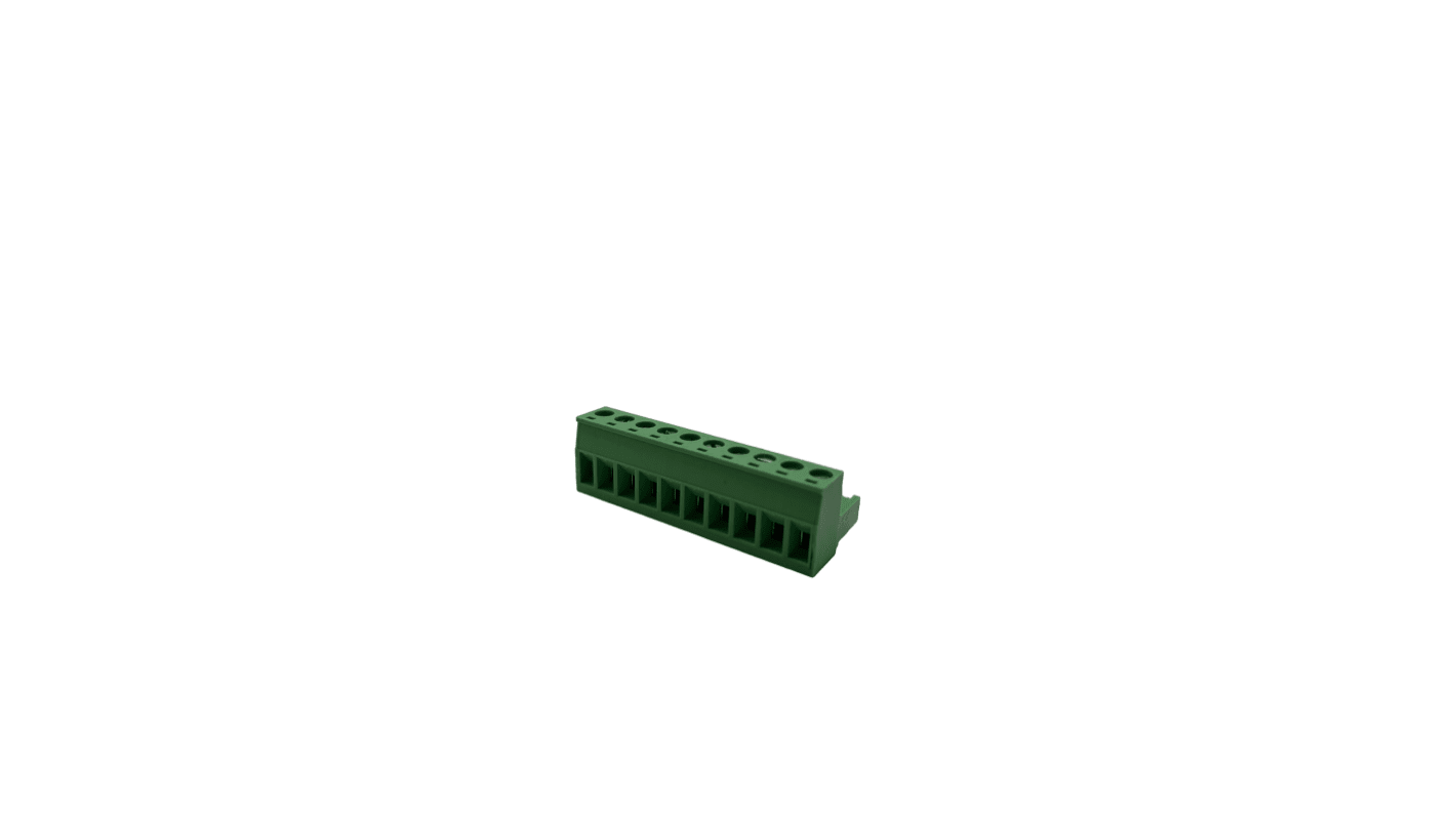 Conex-It, 5.08mm Pitch, HRFE, 10 Way, Right Angle, Pluggable Terminal Block, Plug, Cable Mount, Screw Termination,