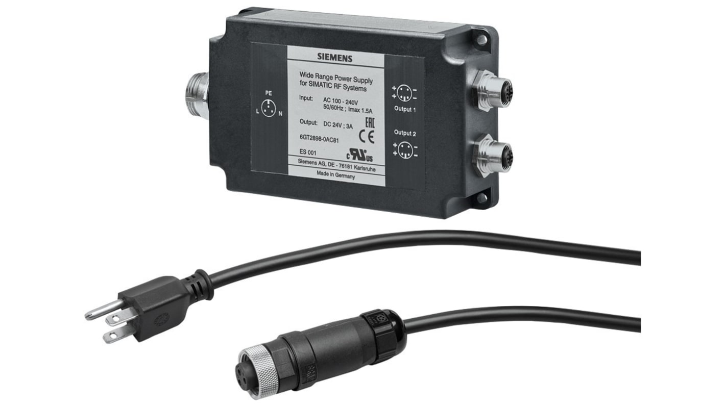 Fuente de alimentación Siemens 6GT28980AC20 para usar con Sistema RF SIMATIC 6GT2898