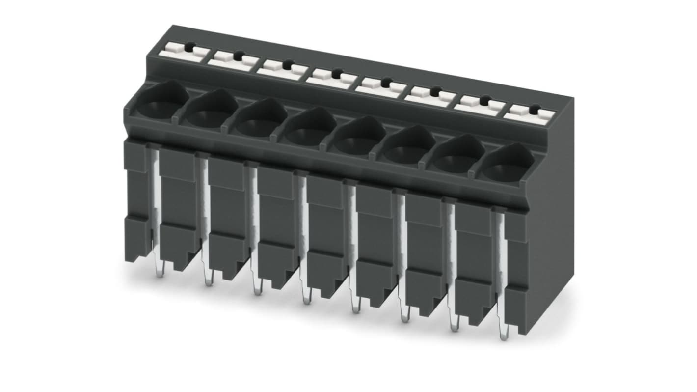 Phoenix Contact PCB Terminal Block, 8-Contact, 5mm Pitch, Through Hole Mount, 1-Row