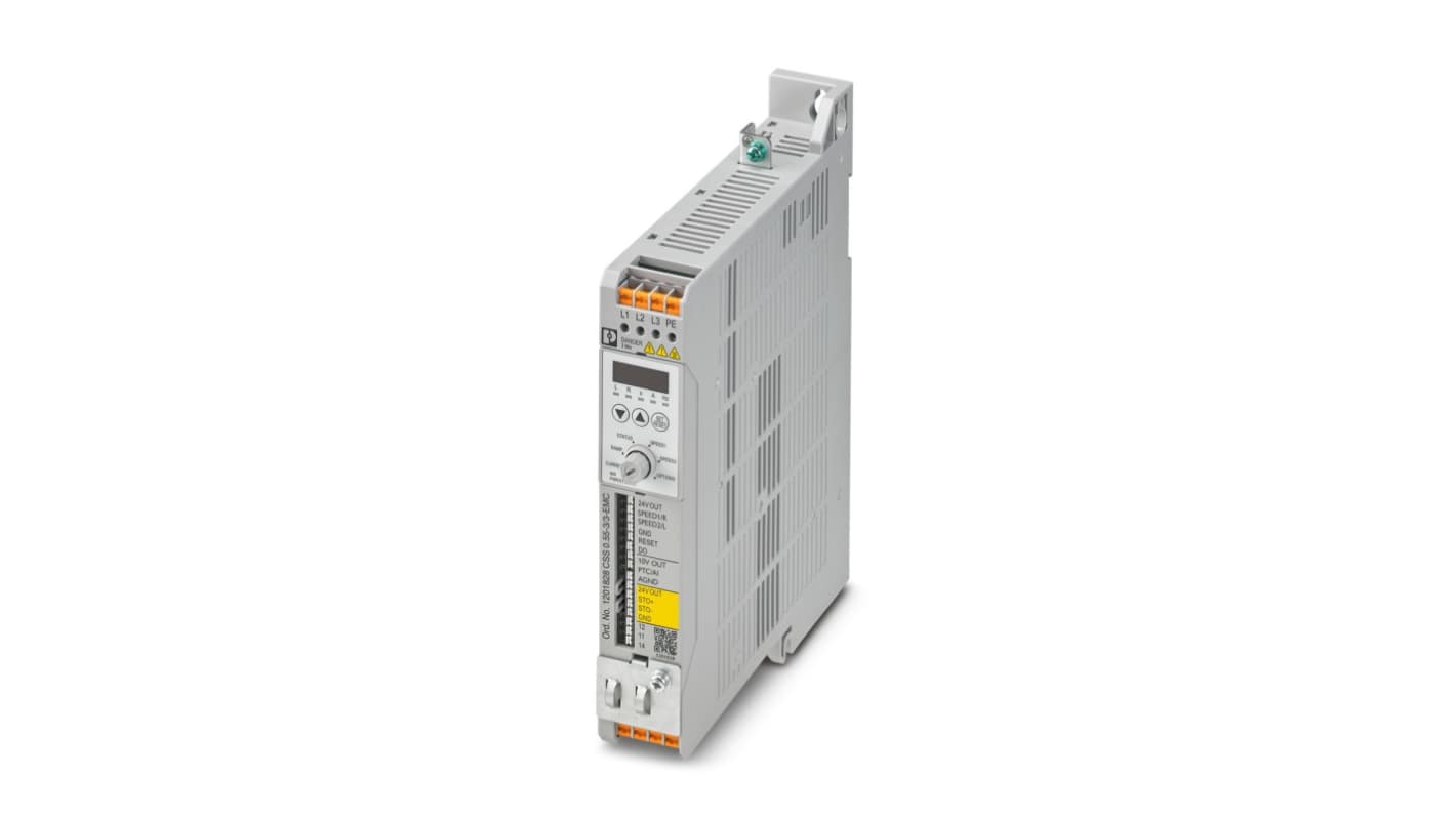 Phoenix Contact Variable Speed Starter, 0.55 kW, 3 Phase, 220 → 480 V, 2 A, CSS Series