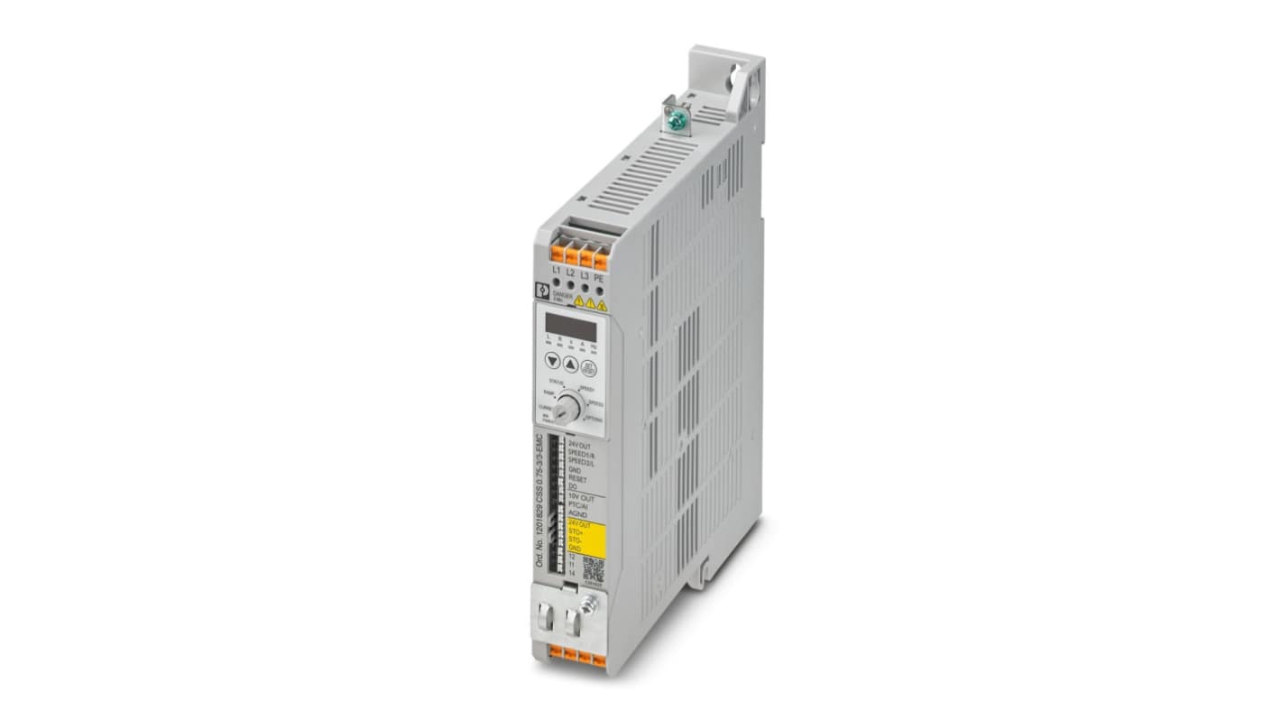 Phoenix Contact Variable Speed Starter, 0.75 kW, 1 Phase, 110 → 240 V, 2.8 A, CSS Series