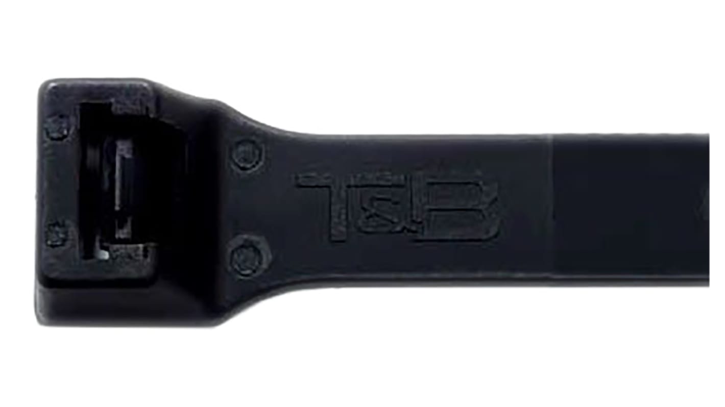 Thomas & Betts Cable Ties, 1.03m x 8.76 mm, Black Nylon, Pk-50