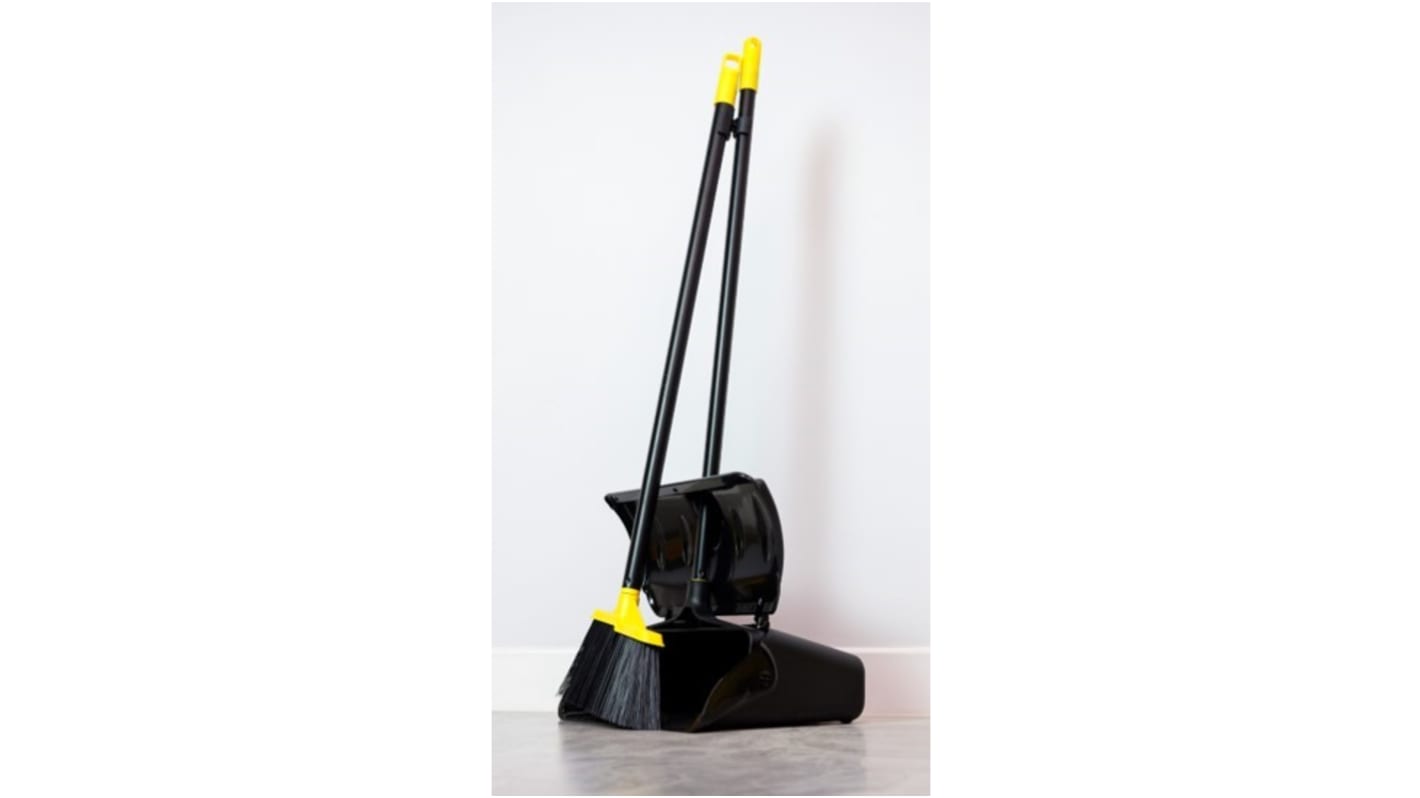 Bulldozer Black, Yellow Dustpan & Brush with brush included