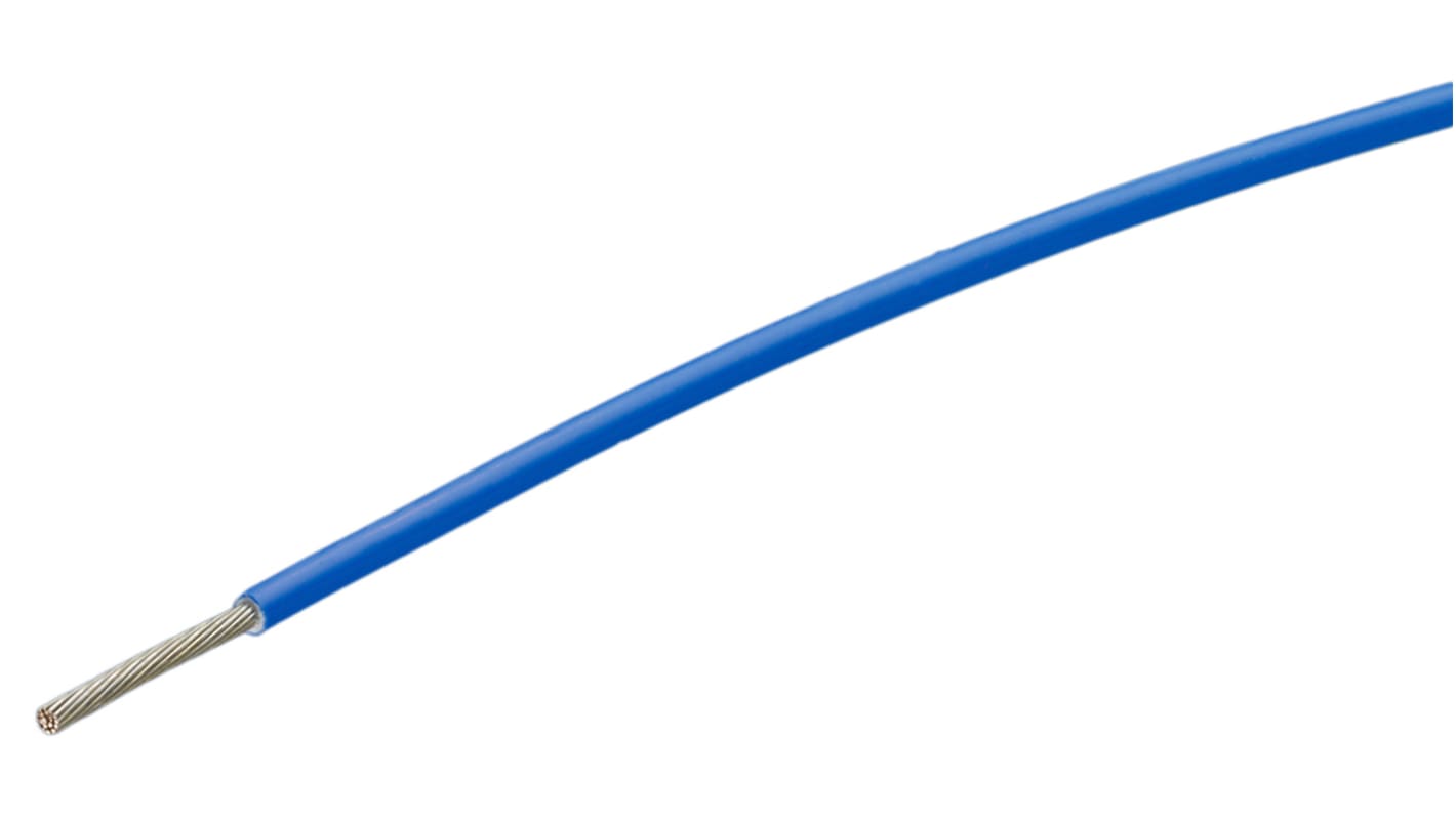 TE Connectivity FlexLite Series Blue 1.5 mm² High Temperature Wire, 19/0.32 mm, 100m, ETFE Insulation, FLHTC0311-1.50-6