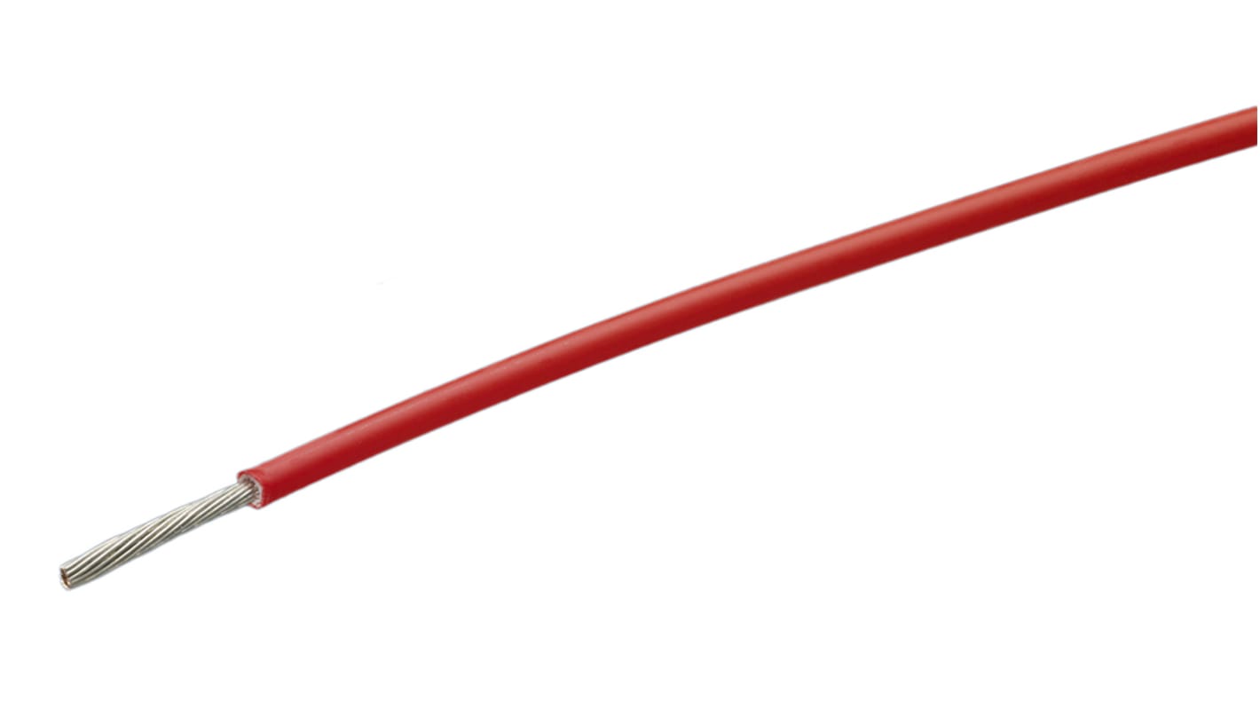 TE Connectivity FlexLite Series Red 1.5 mm² High Temperature Wire, 19/0.32 mm, 100m, ETFE Insulation, FLHTC0311-1.50-2