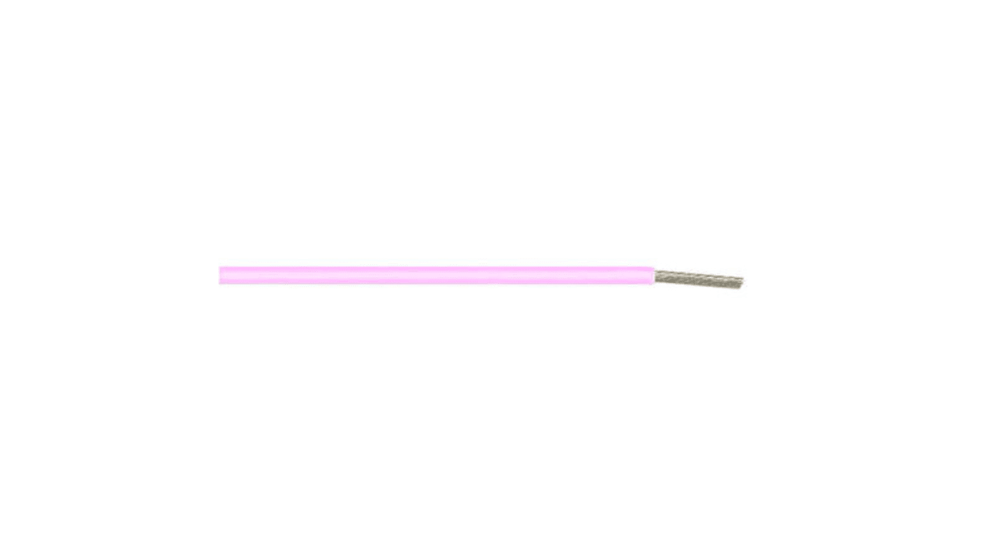 TE Connectivity 粉红色恶劣环境电线, 1.3 mm², 300m长, 16AWG, 600 V, 最高+120°C, 聚烯烃绝缘