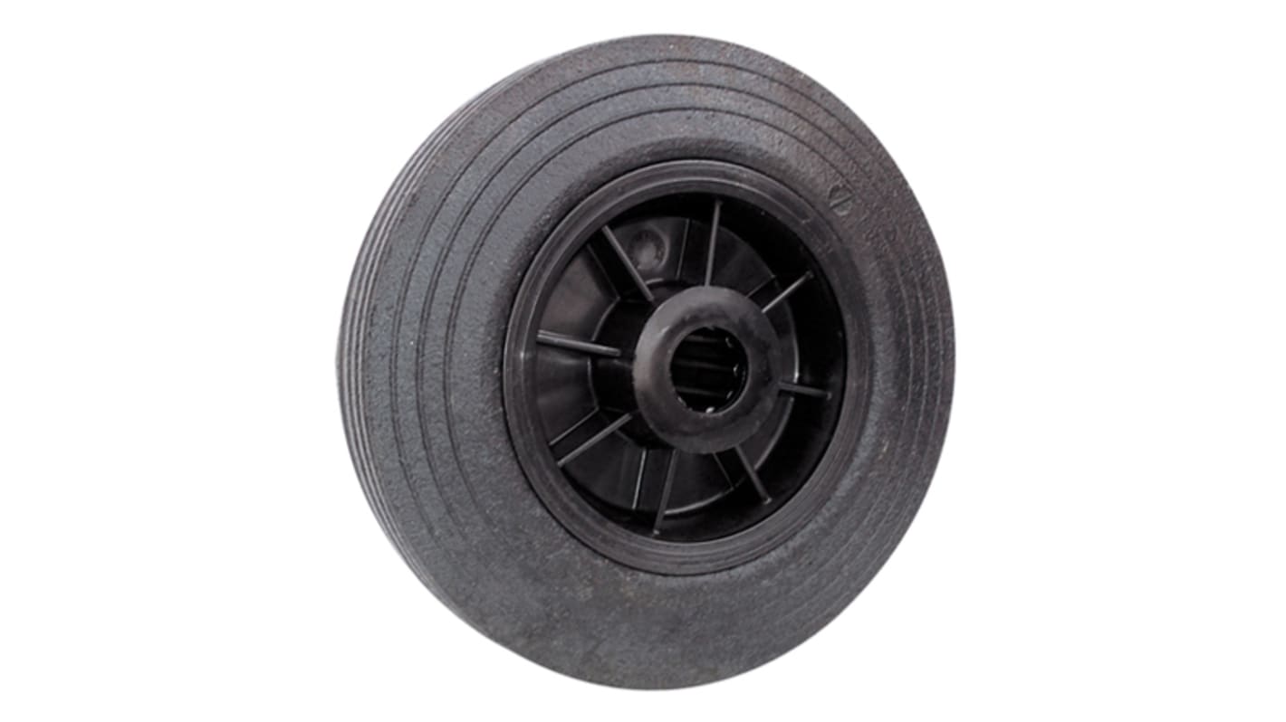 Kółko do wózka, Lite, Guma, Czarny, obc.: 150kg, śred.: 160mm, szer.: 41mm