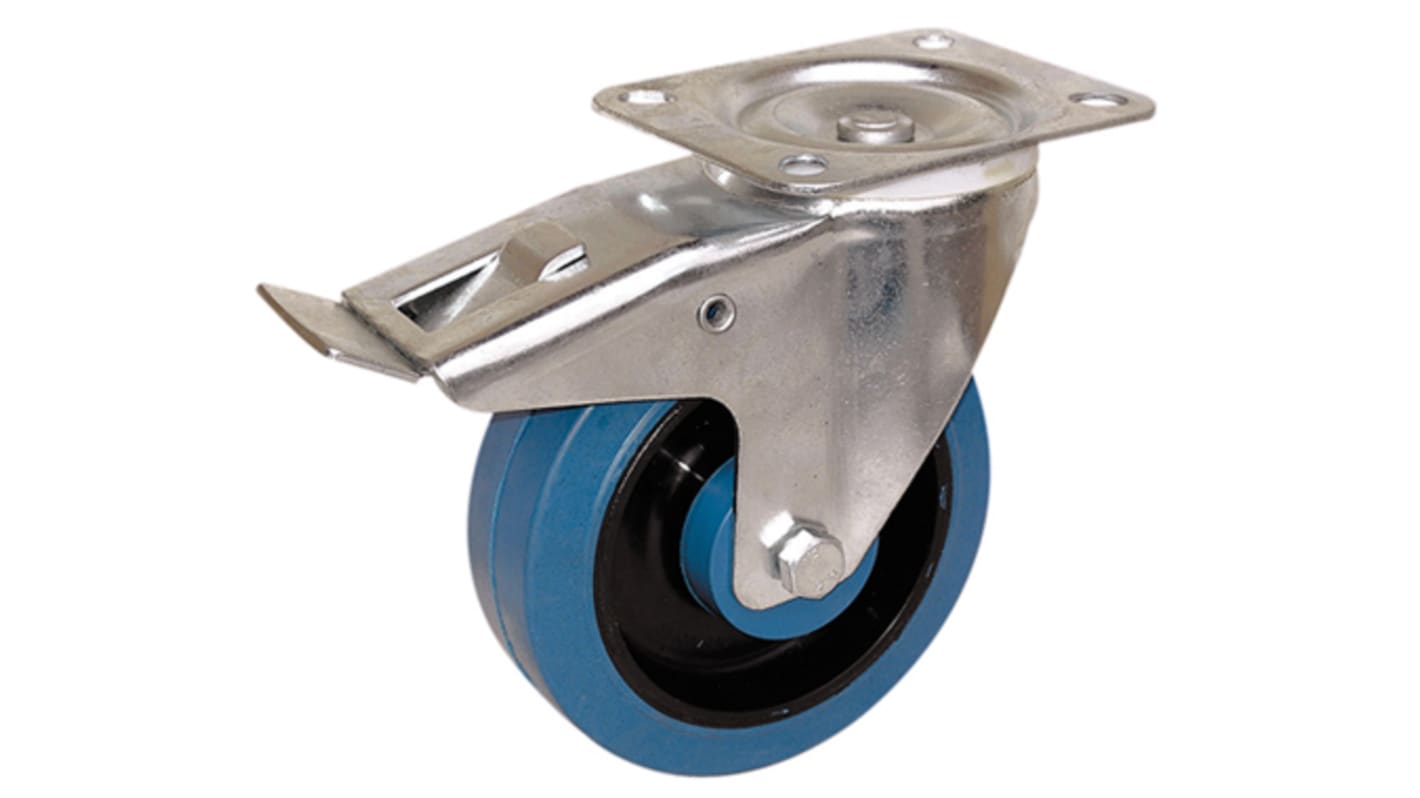 Guitel Hervieu Braked Swivel Castor Wheel, 250kg Capacity, 125mm Wheel