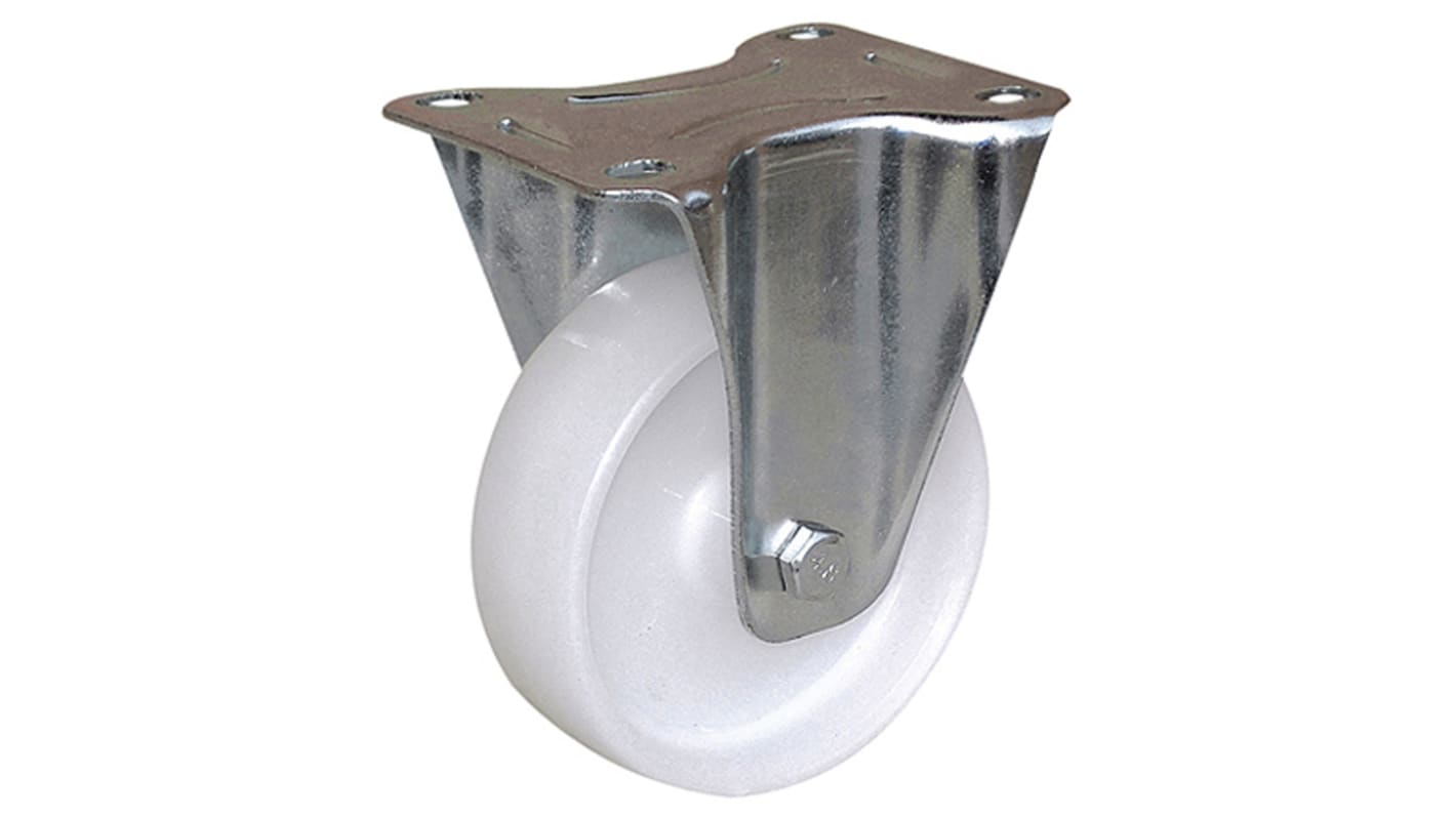 Roulette industrielle Fixe Guitel Hervieu, Acier zingué, Ø 100mm, 100kg