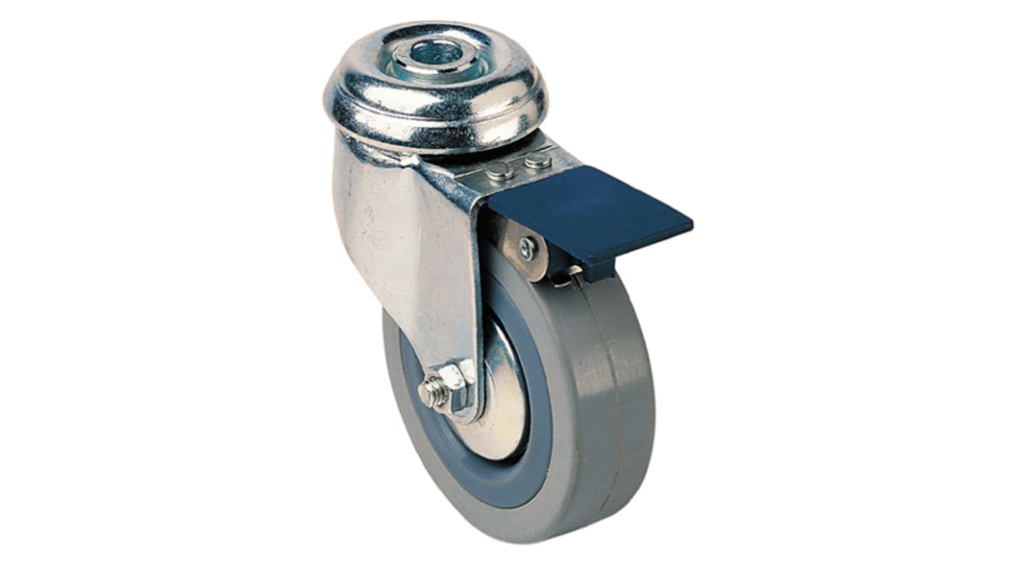 Guitel Hervieu Braked Swivel Castor Wheel, 70kg Capacity, 100mm Wheel