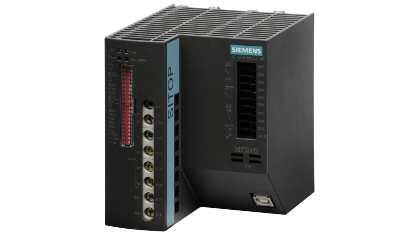 Siemens 24V dc Input DIN Rail Uninterruptible Power Supply (960W), SIPLUS DC