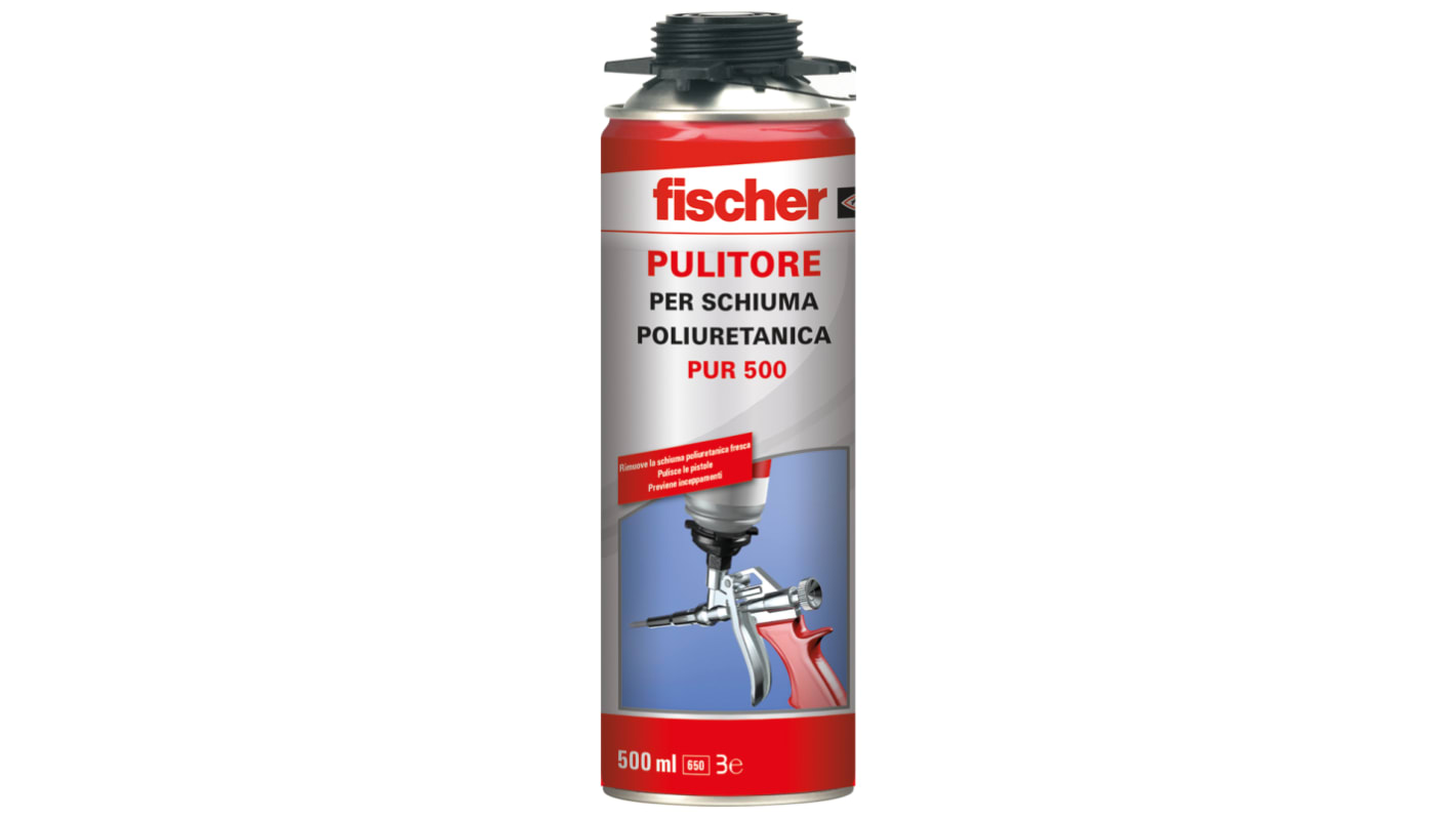 Poliuretano espanso Fischer Fixings Trasparente, Poliuretano espanso per Per la pulizia di residui di schiuma freschi