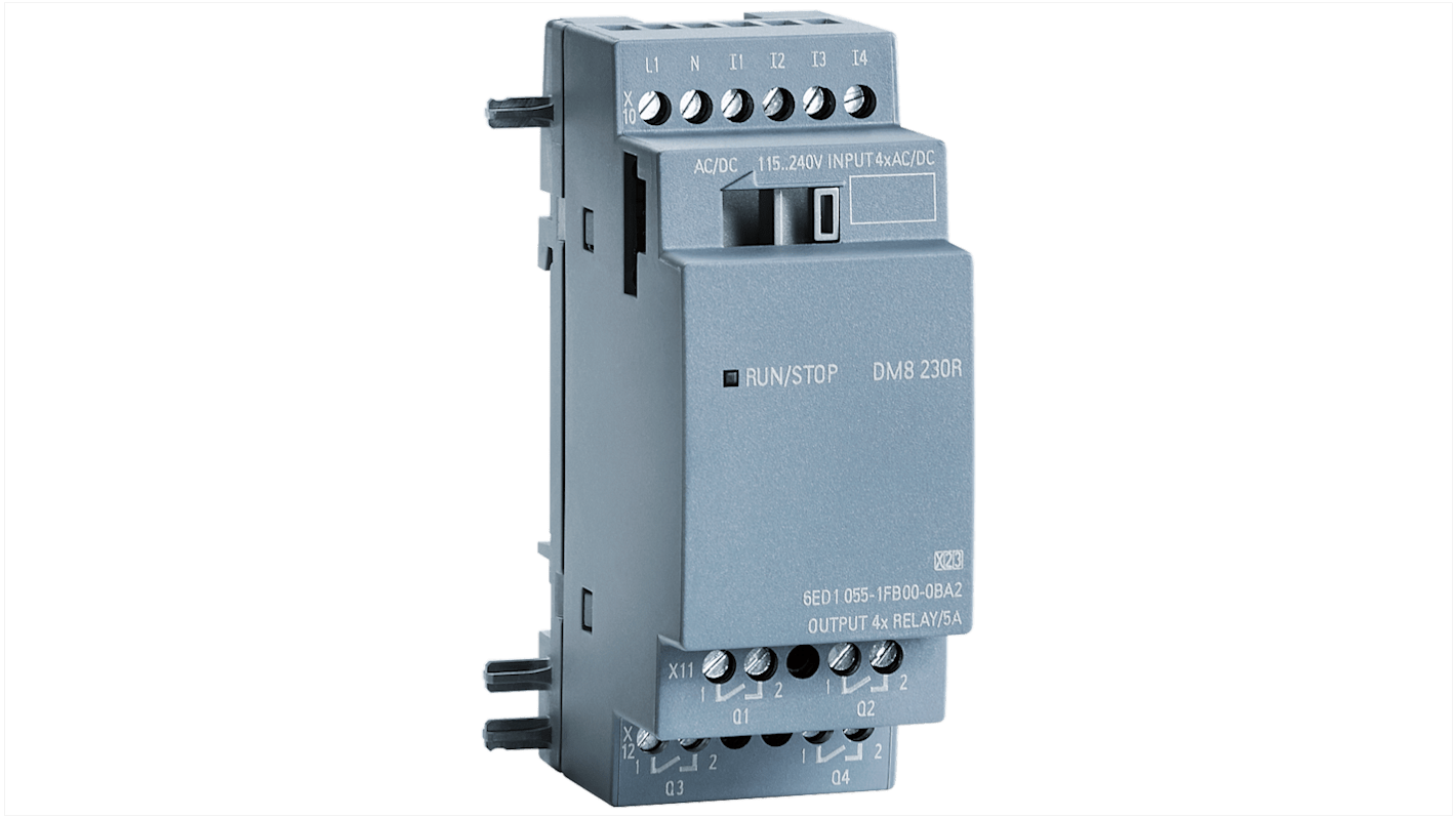 Siemens SIPLUS LOGO Series Logic Module for Use with SIPLUS LOGO, Relay Output, 4-Input, AC/DC Input