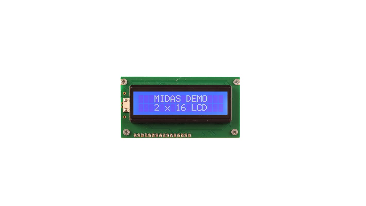 Midas MC21605A6W-BNMLW3.3-V2 LCD LCD Display, 2 Rows by 16 Characters