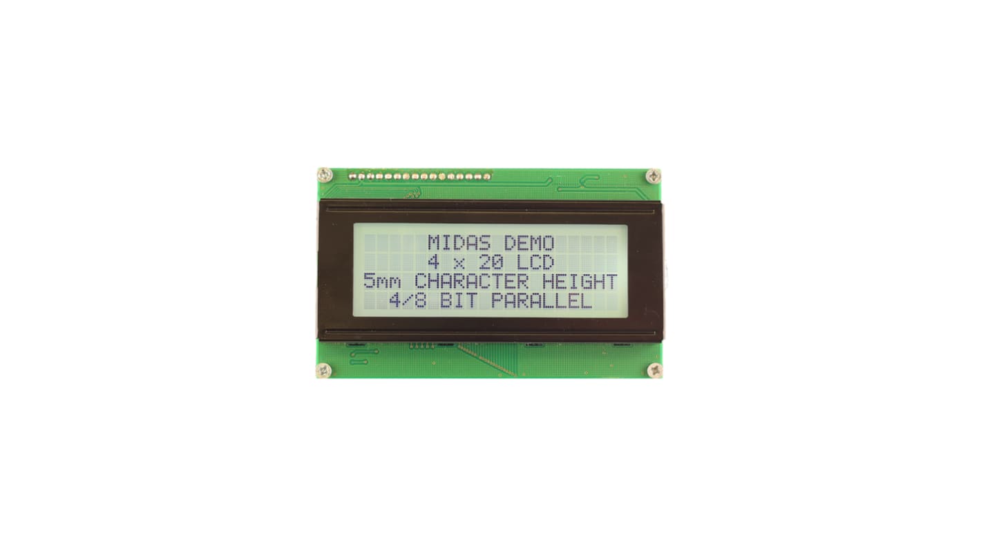 Midas MC42005A6W-FPTLW3.3-V2 LCD LCD Display, 4 Rows by 20 Characters