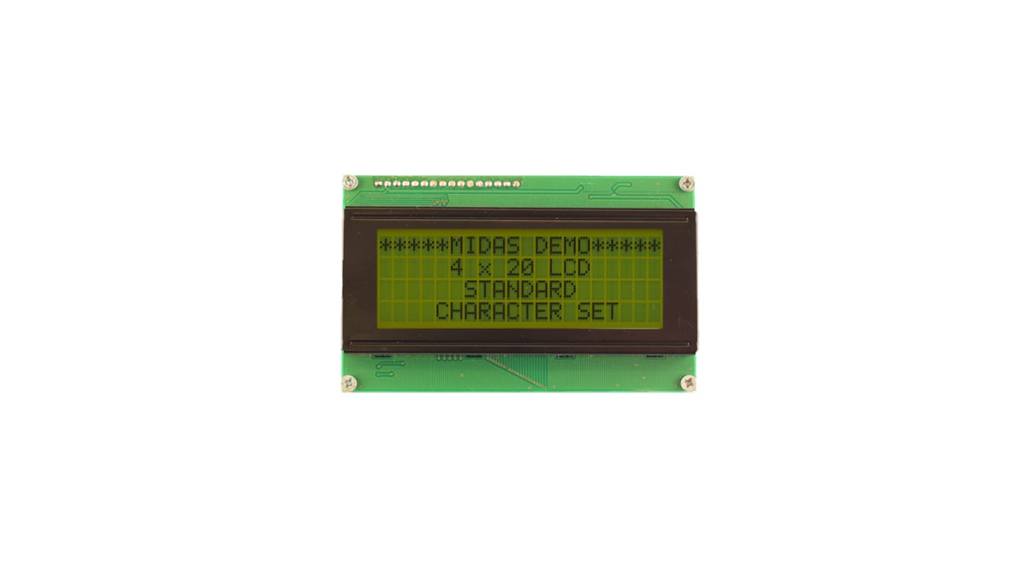 Midas MC42005A6W-SPTLY3.3-V2 LCD LCD Display, 4 Rows by 20 Characters