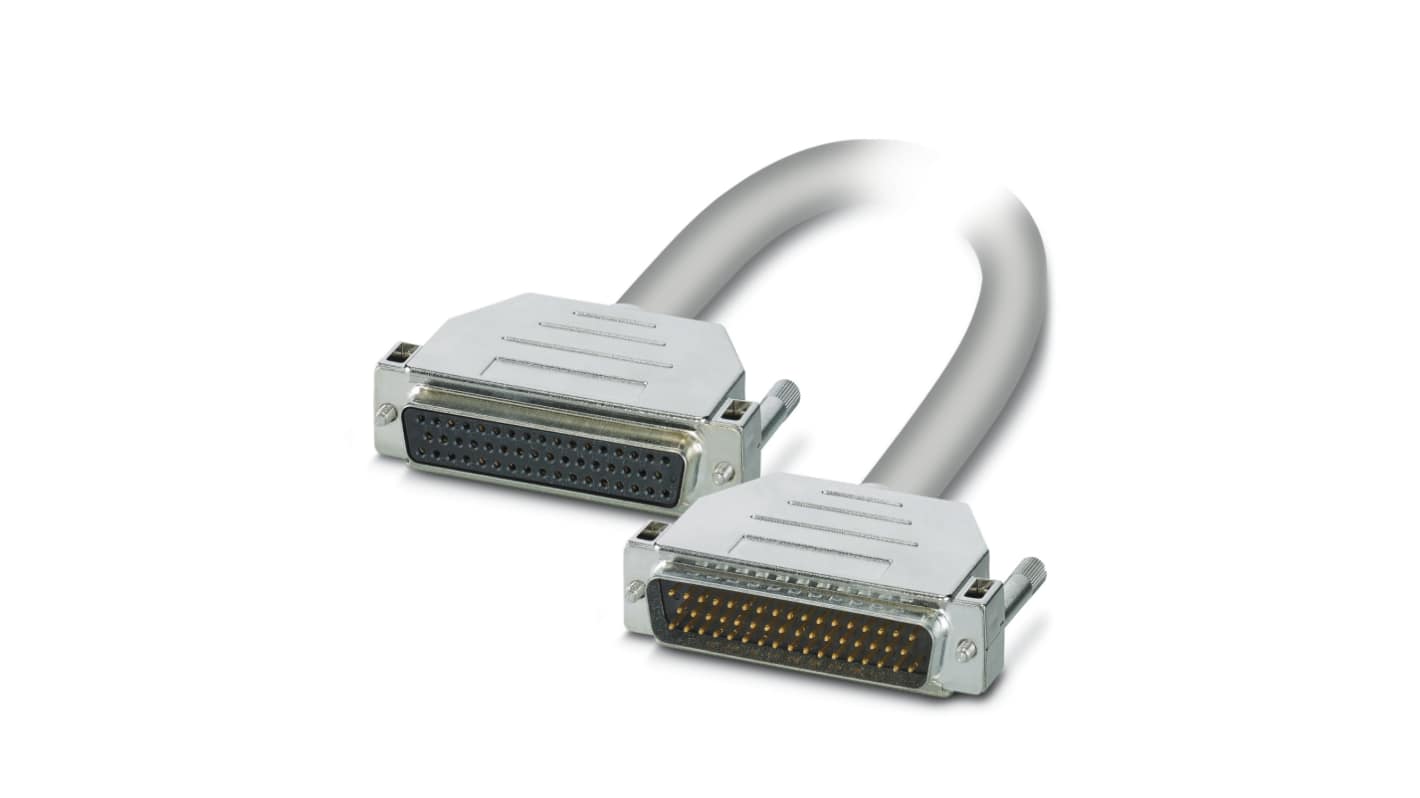 Phoenix Contact Female 50 Pin D-sub to Male 50 Pin D-sub Cable, 1m