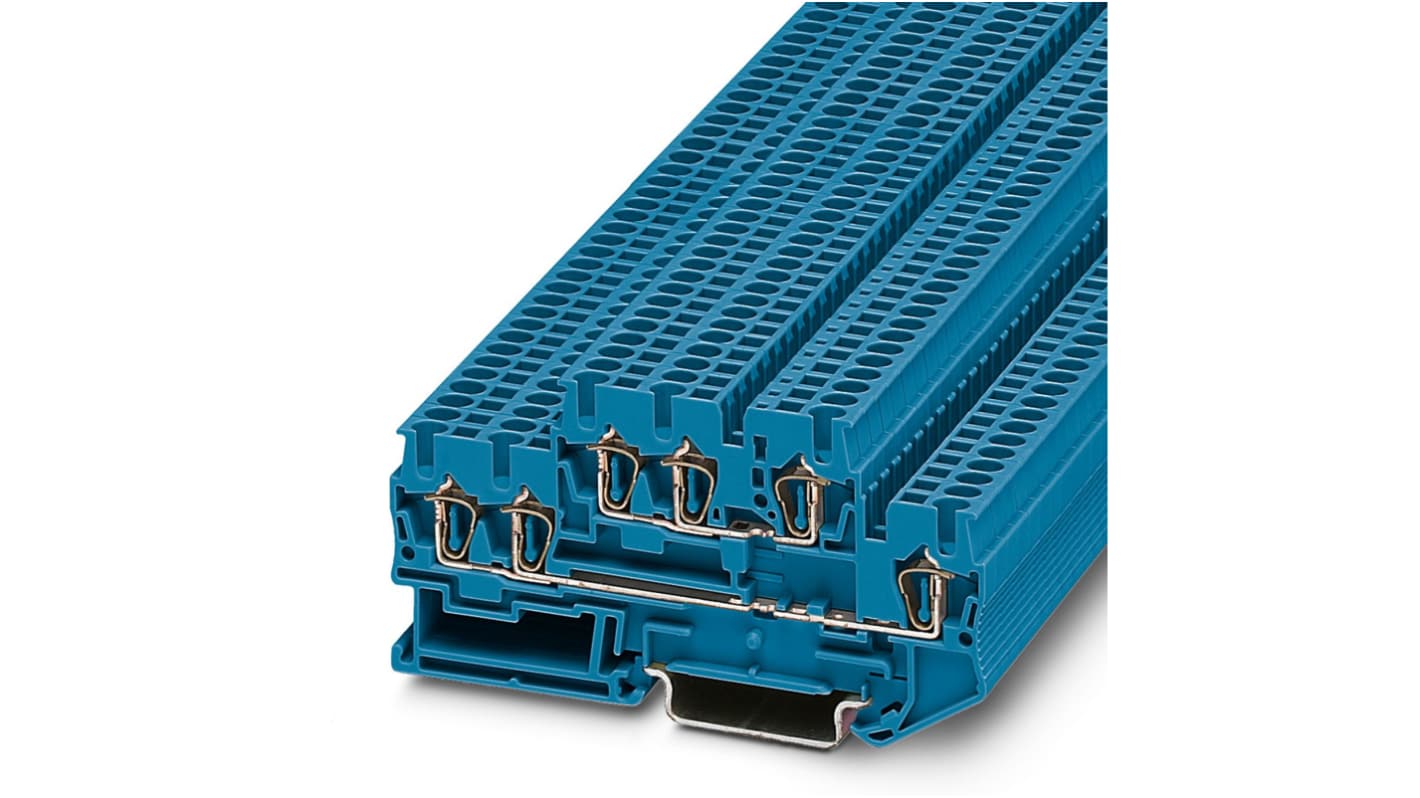 Phoenix Contact 3038529 STTB Series Blue, Double-Level, Spring Cage Termination