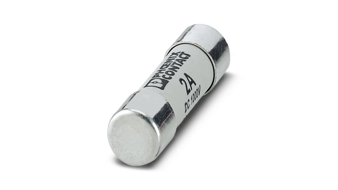 Phoenix Contact 2A Cartridge Fuse, 10 x 38mm