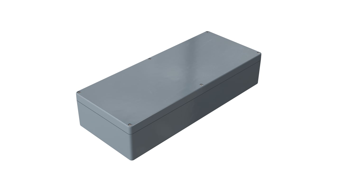 Rose Polyester Standard Series Grey Glass Fibre Reinforced Polyester Enclosure, IP66, IK08, Grey Lid, 250 x 600 x 121mm