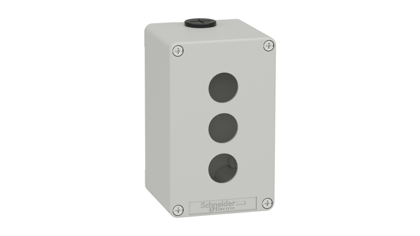 Schneider Electric Grey Metal General Purpose Enclosure, IP65, IP66, IP69, IK07, Grey Lid, 130 x 80 x 77mm