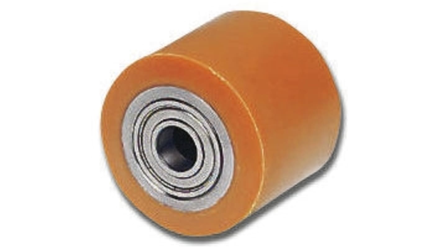 LAG Rollwagenrolle Orange, Mat. Polyurethan, Vollmaterial, 750kg, Abriebfest, Hohe Belastbarkeit, Läsionssicher, Nicht