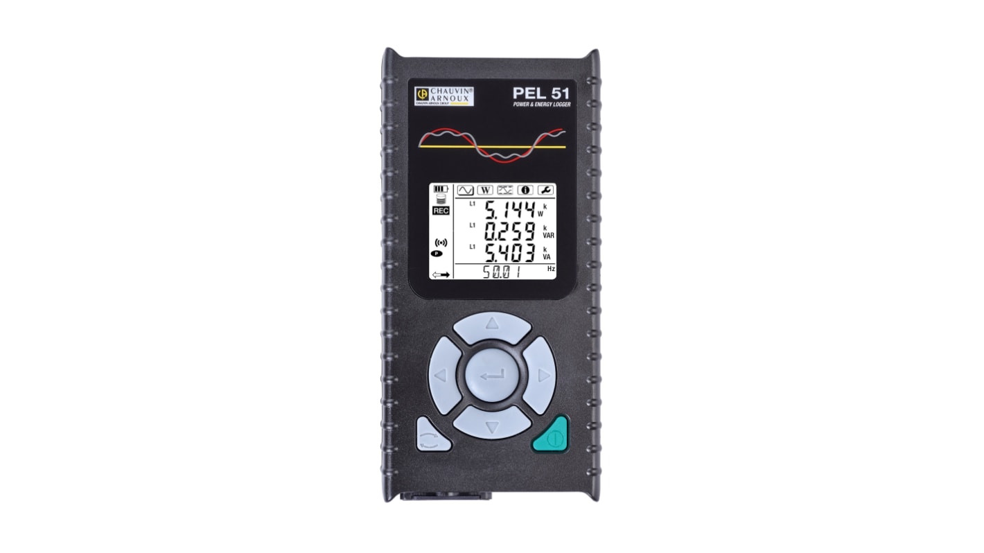 Chauvin Arnoux PEL51 Power & Energy Energy Monitor & Logger, Wi-Fi, 1V / 1I Input Channel(s)