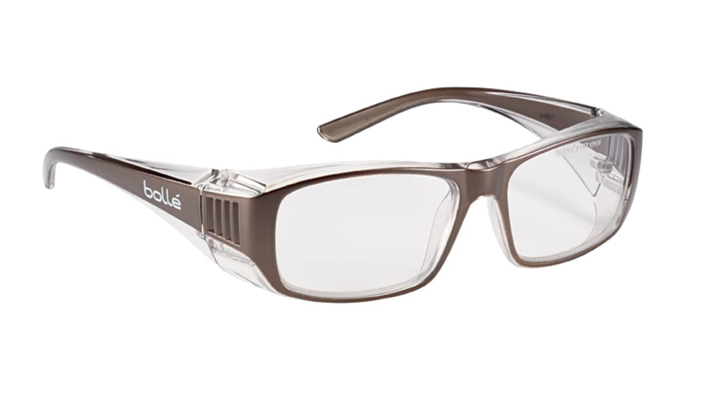 Bolle Safety B808 Anti-Mist UV Safety Glasses, Clear PC Lens