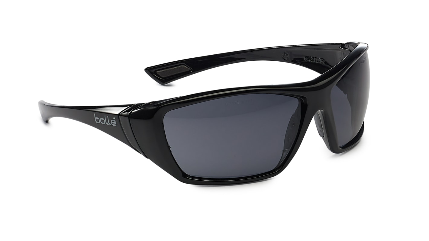 Bolle Safety HUSTLER Anti-Mist Safety Glasses, Smoke PC Lens