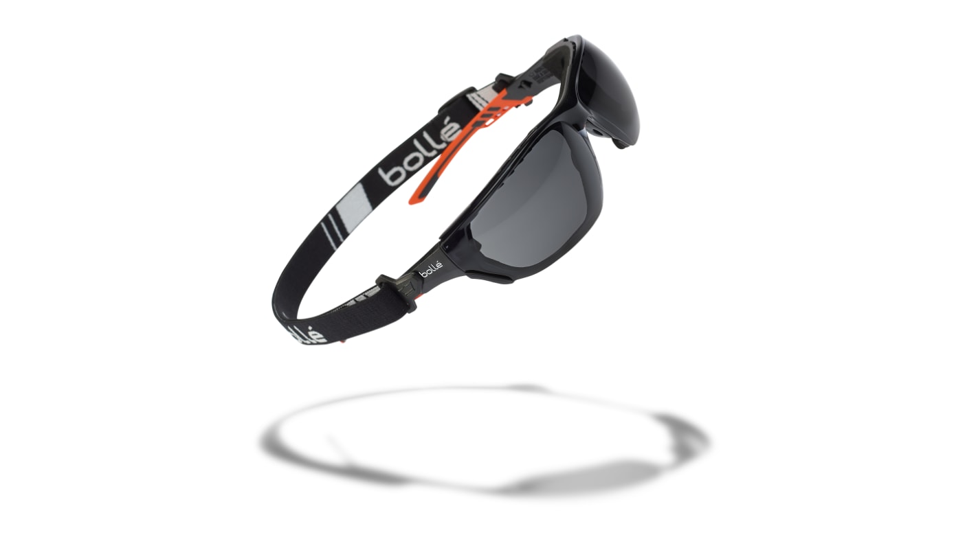 Bolle Safety NESS+ Anti-Mist Safety Glasses, Smoke PC Lens