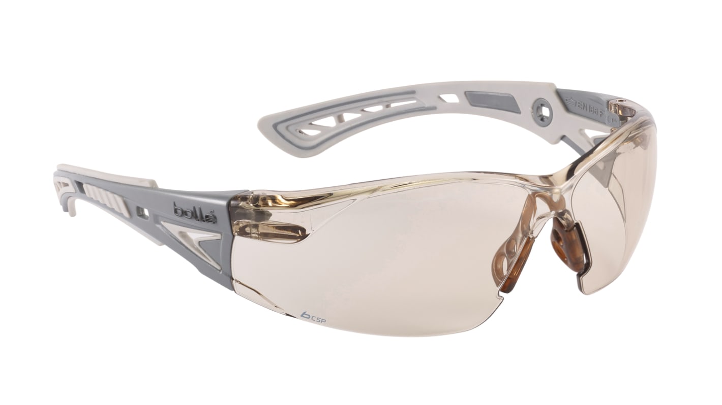 Bolle Safety RUSH+ Anti-Mist Safety Glasses, Brown PC Lens