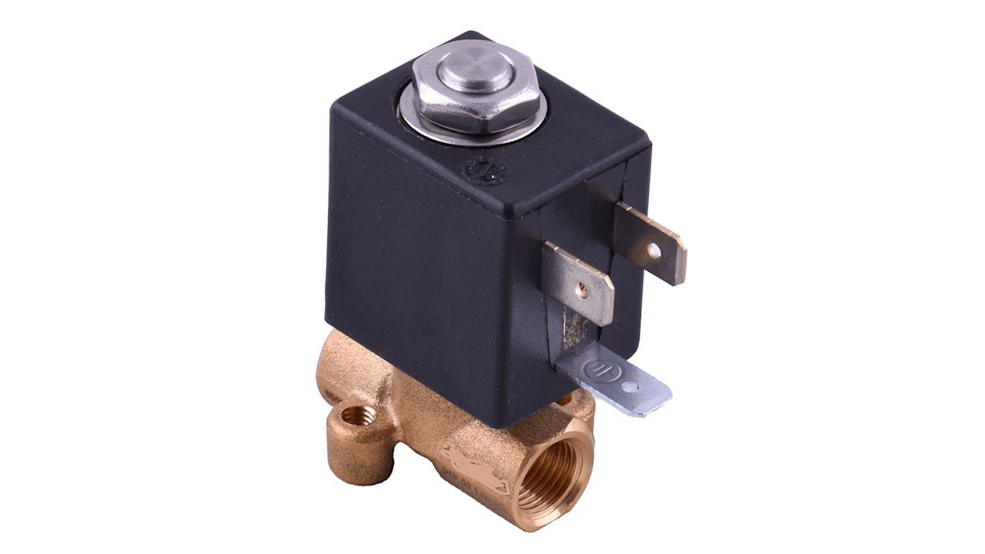 RS PRO Solenoid Valve, 2 port(s) , NC, 24 V, 1/8in