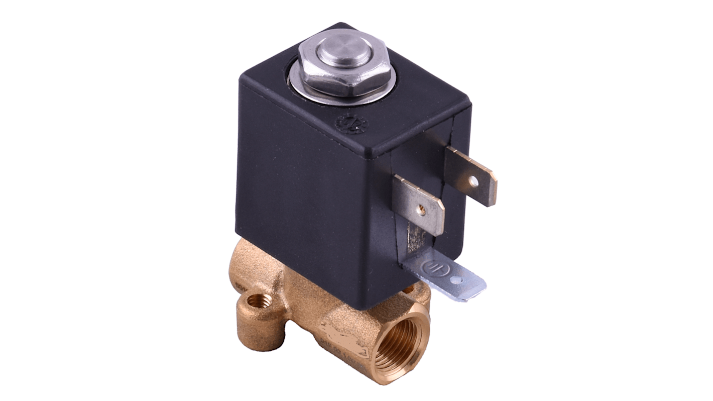 RS PRO Solenoid Valve, 2 port(s) , NC, 24 V dc, 1/4in