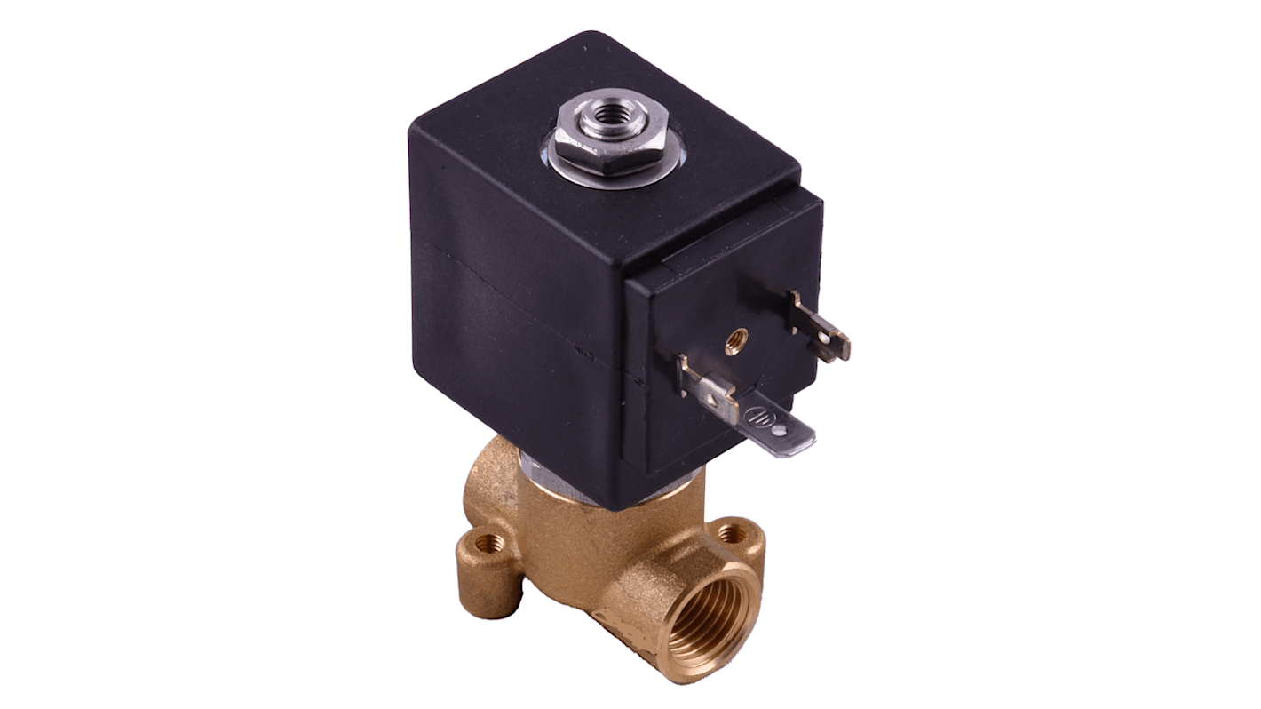 RS PRO Solenoid Valve, 2 port(s) , NC, 24 V, 1/4in