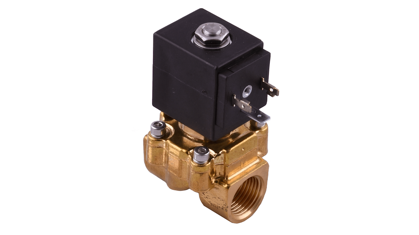 RS PRO Solenoid Valve, 2 port(s) , NC, 110 V, 1/2in