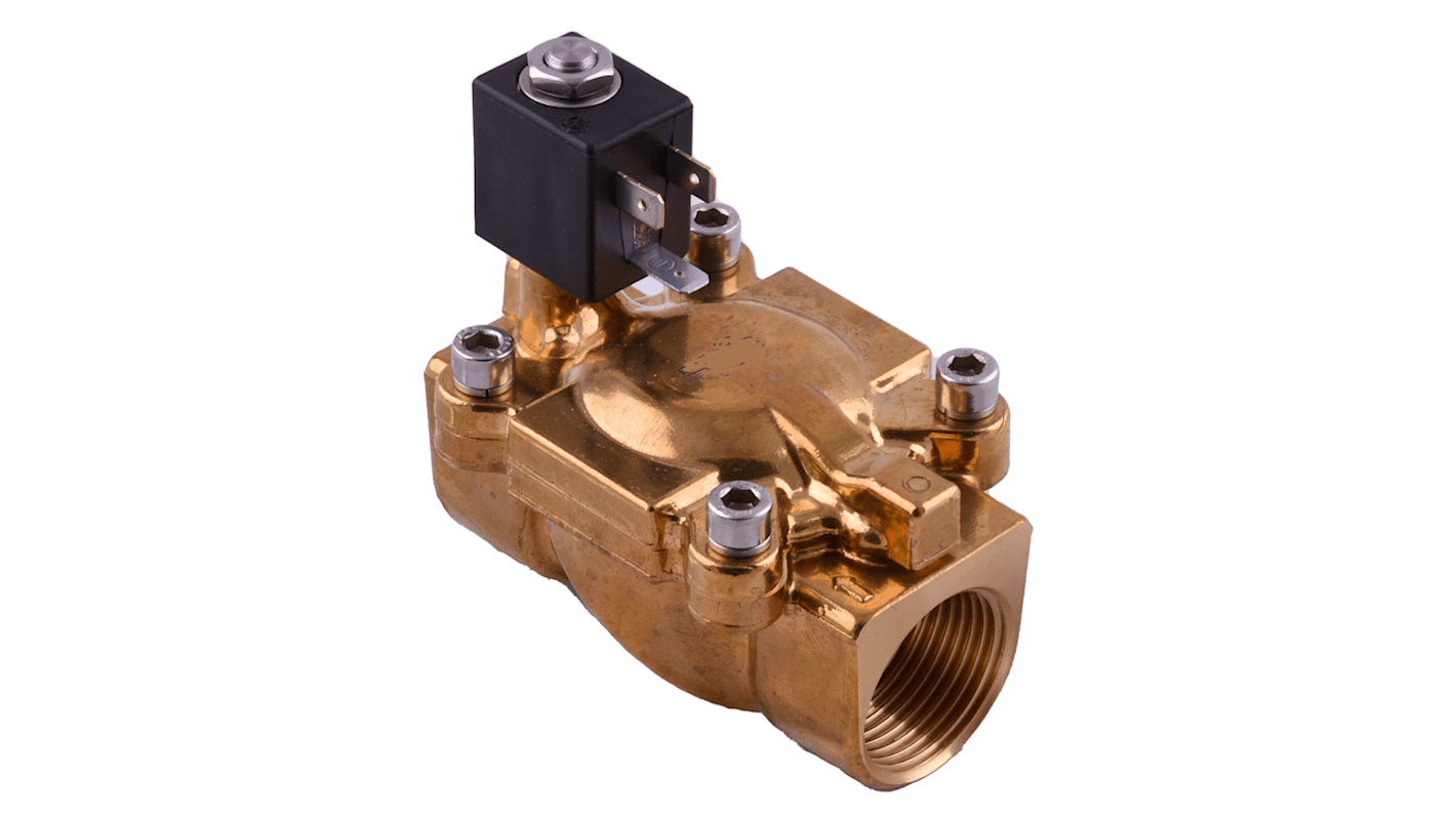 RS PRO Solenoid Valve, 2 port(s) , NC, 24 V, 1/4in