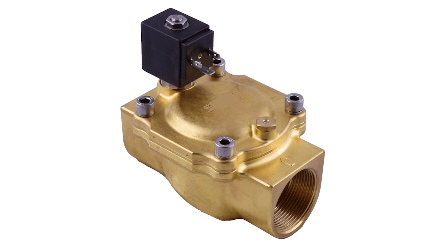 RS PRO Solenoid Valve, 2 port(s) , NC, 24 V, 1/2in