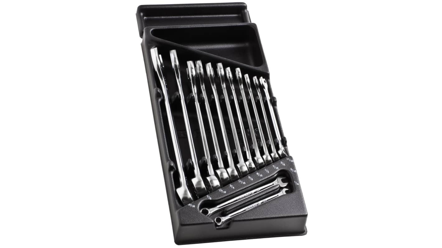 Facom MOD440 Series 13-Piece Spanner Set, 1/2 in, 1/4 in, 3/4 in, 3/8 in, 5/8 in, 5/16 in, 7/8 in, 7/16 in, 9/16 in,