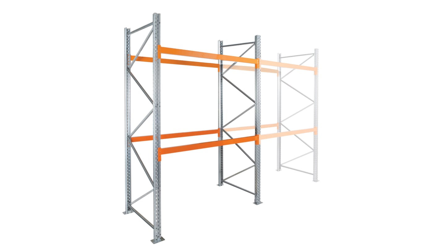 Rack di stoccaggio Acciaio Galvanizzato, Arancione Manorga, 3000mm, 2700mm x 2700mm x 1100mm