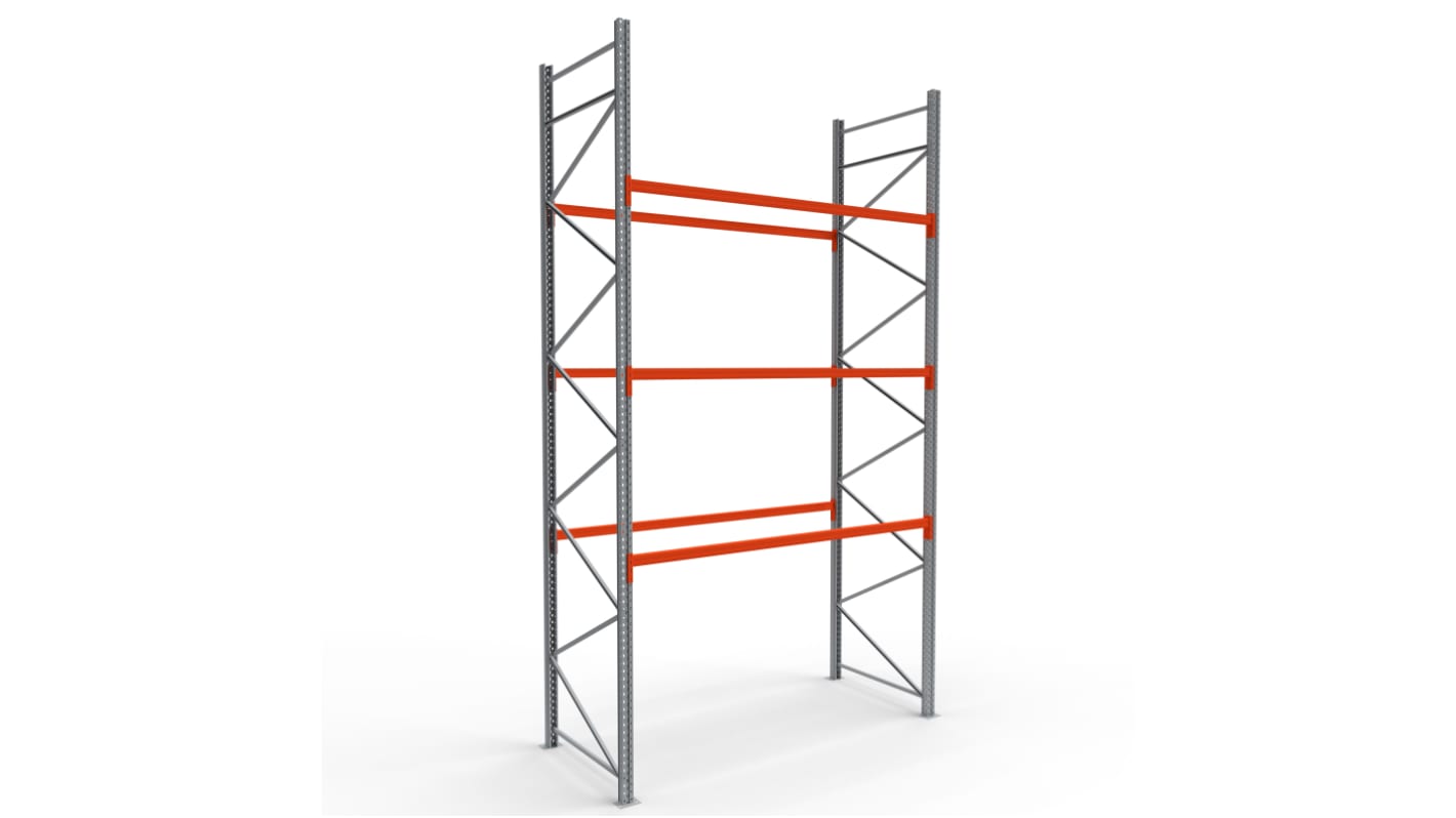 Manorga Steel Galvanised, Orange Storage Racking, 4500mm, 1825mm x 130mm x 1825mm