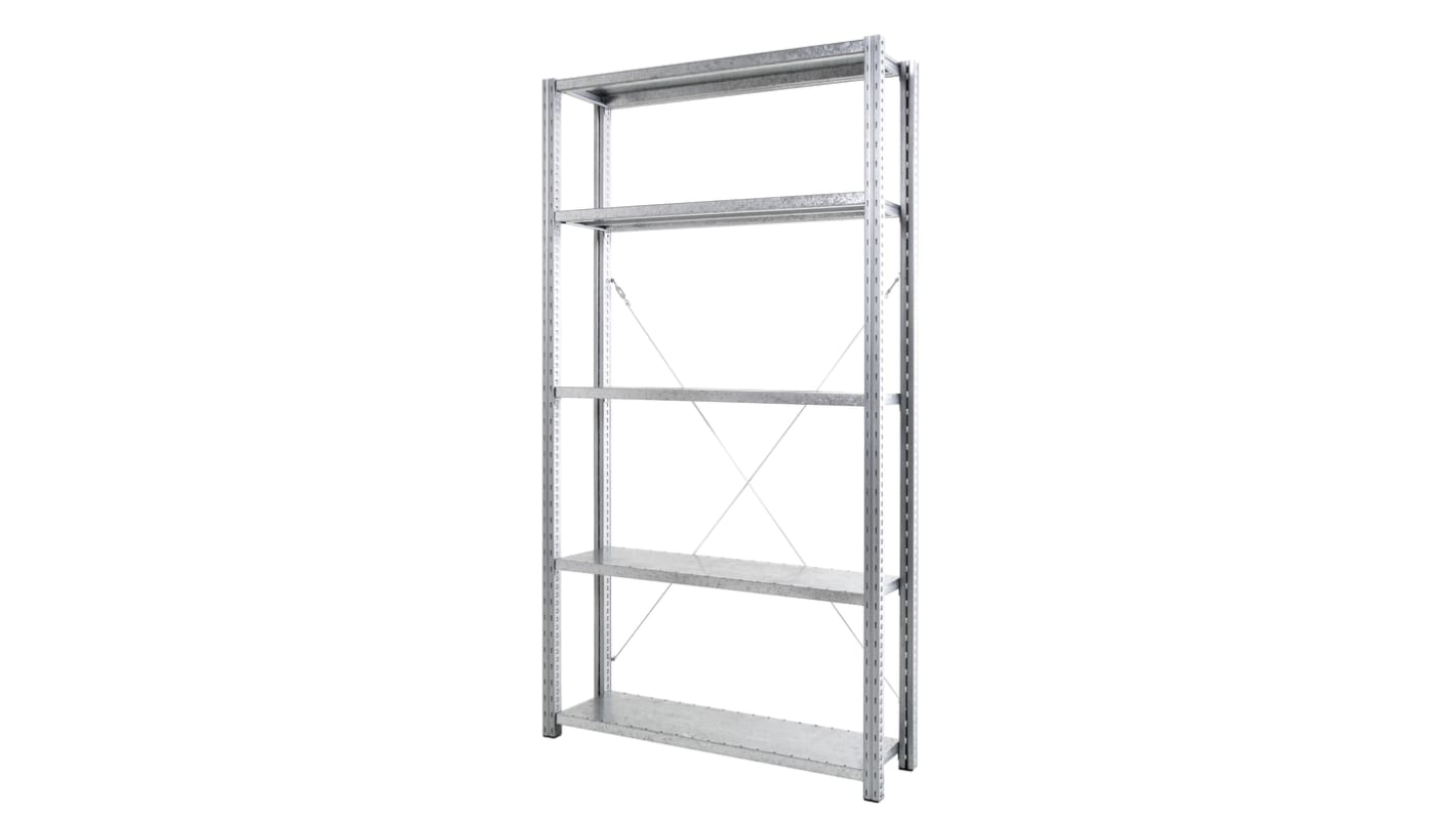 Rack di stoccaggio Acciaio Galvanizzato Manorga, 2000mm, 1250mm x 1250mm x 600mm