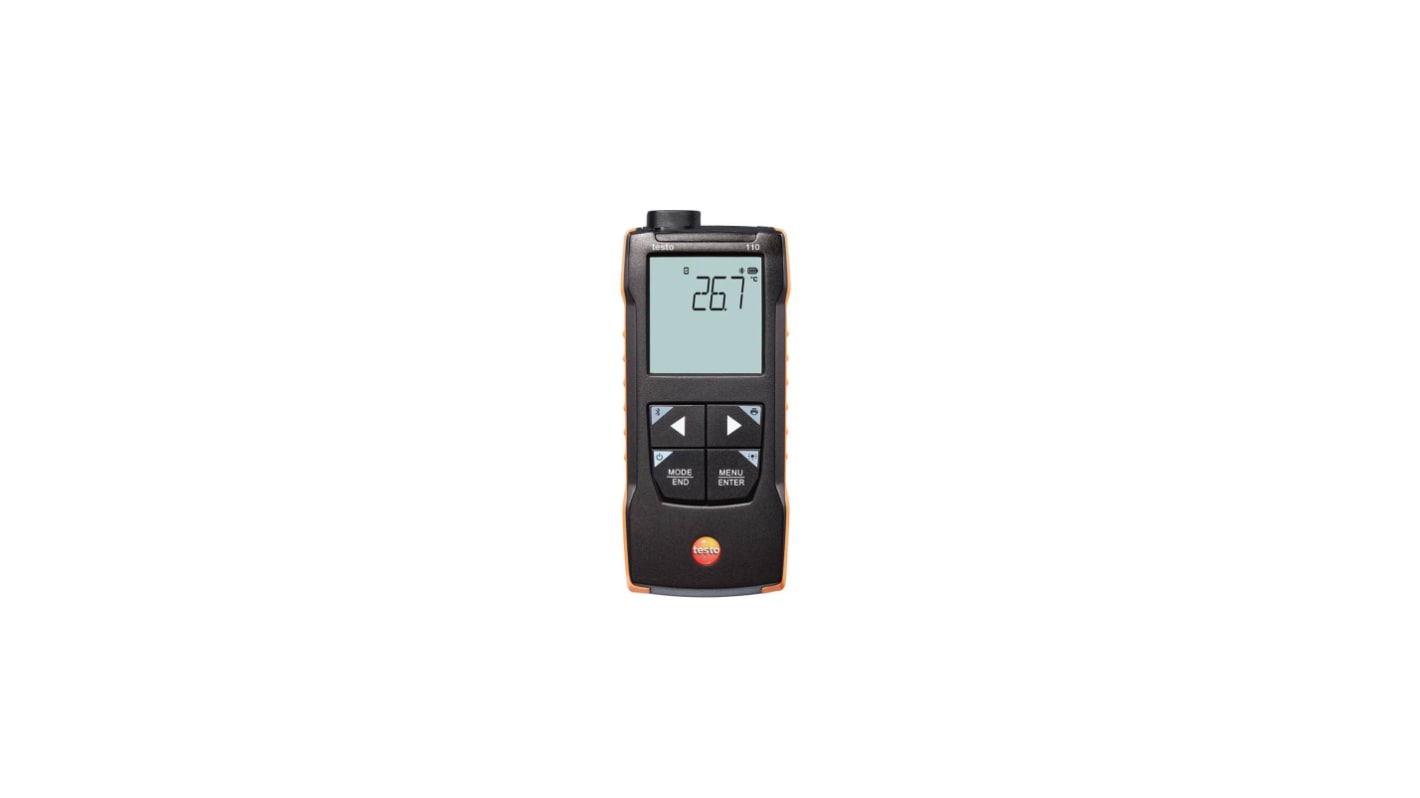 Testo 110 Probe Digital Thermometer for Food Industry Use, NTC, PT100 Probe, +800°C Max