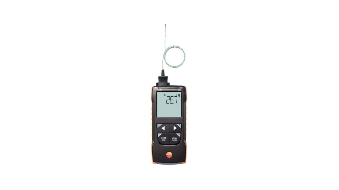 Testo 925 Differential Digital Thermometer for Air Quality Control, Refrigeration Use, K Probe, +1000°C Max