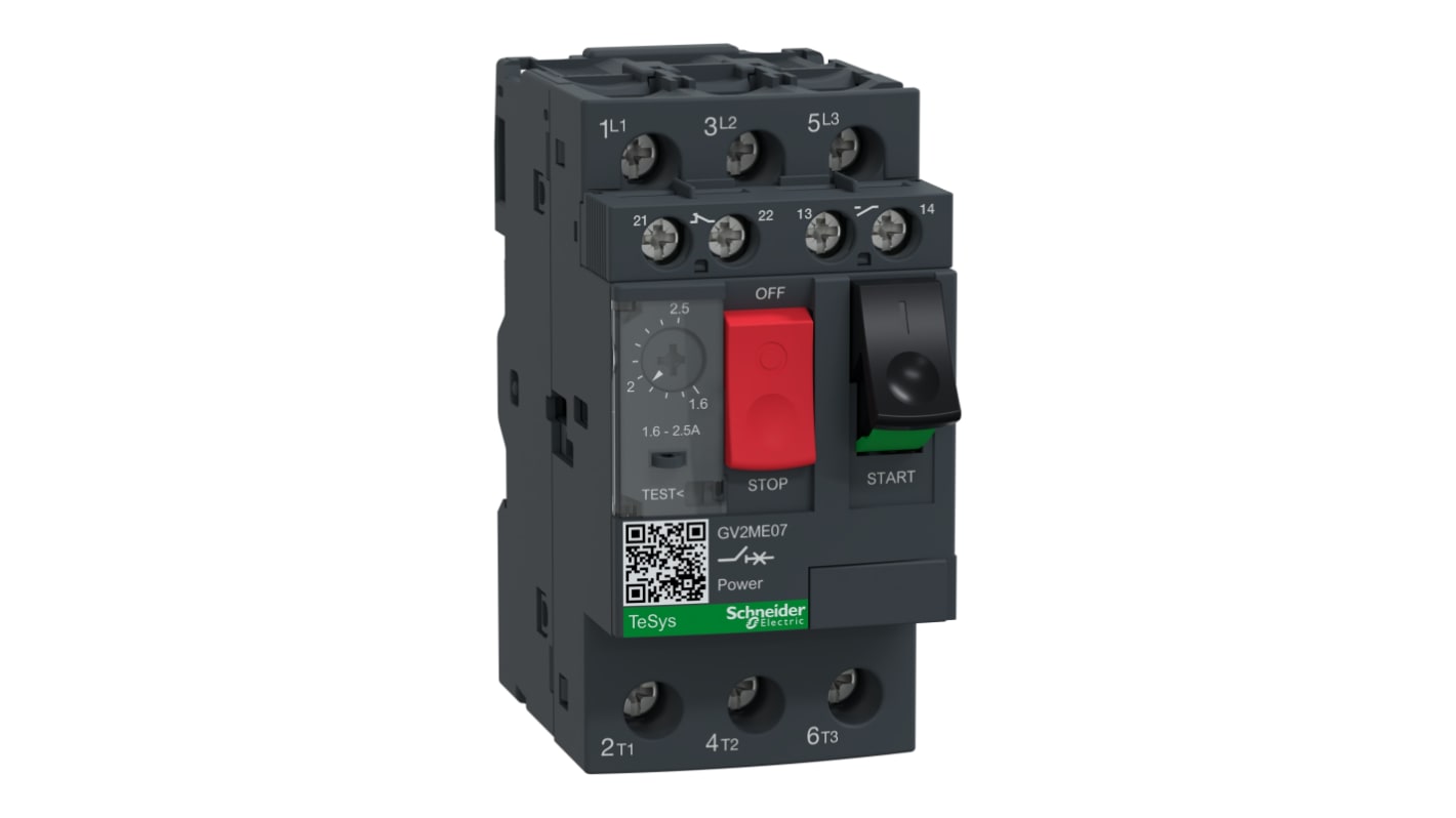 Disjoncteur moteur Schneider Electric TeSys GV2ME 1,6 → 2,5 A, 690 V